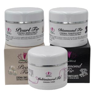 Kit Tripla Efficacia FIR Crema Corpo Diamond FIR 100ml Crema Corpo Pearl FIR 100 ml Crema Viso Multimineral FIR 100ml